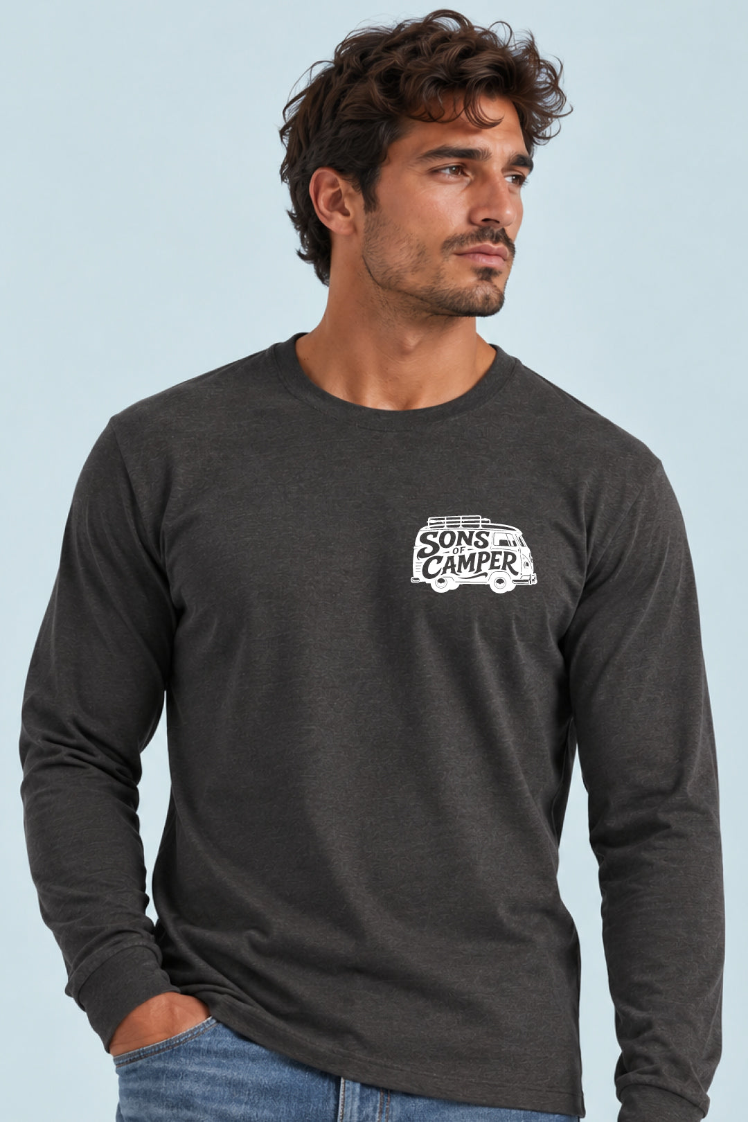 Camiseta manga larga T 1 Sons of Camper color Antracita, vista hombre