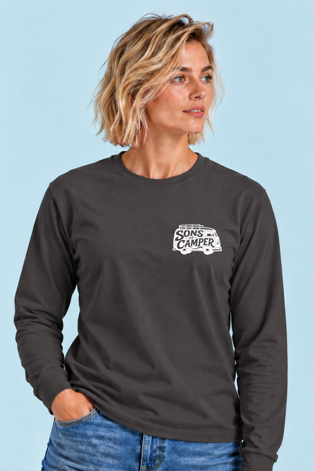Camiseta manga larga T 1 Sons of Camper color Antracita, vista mujer