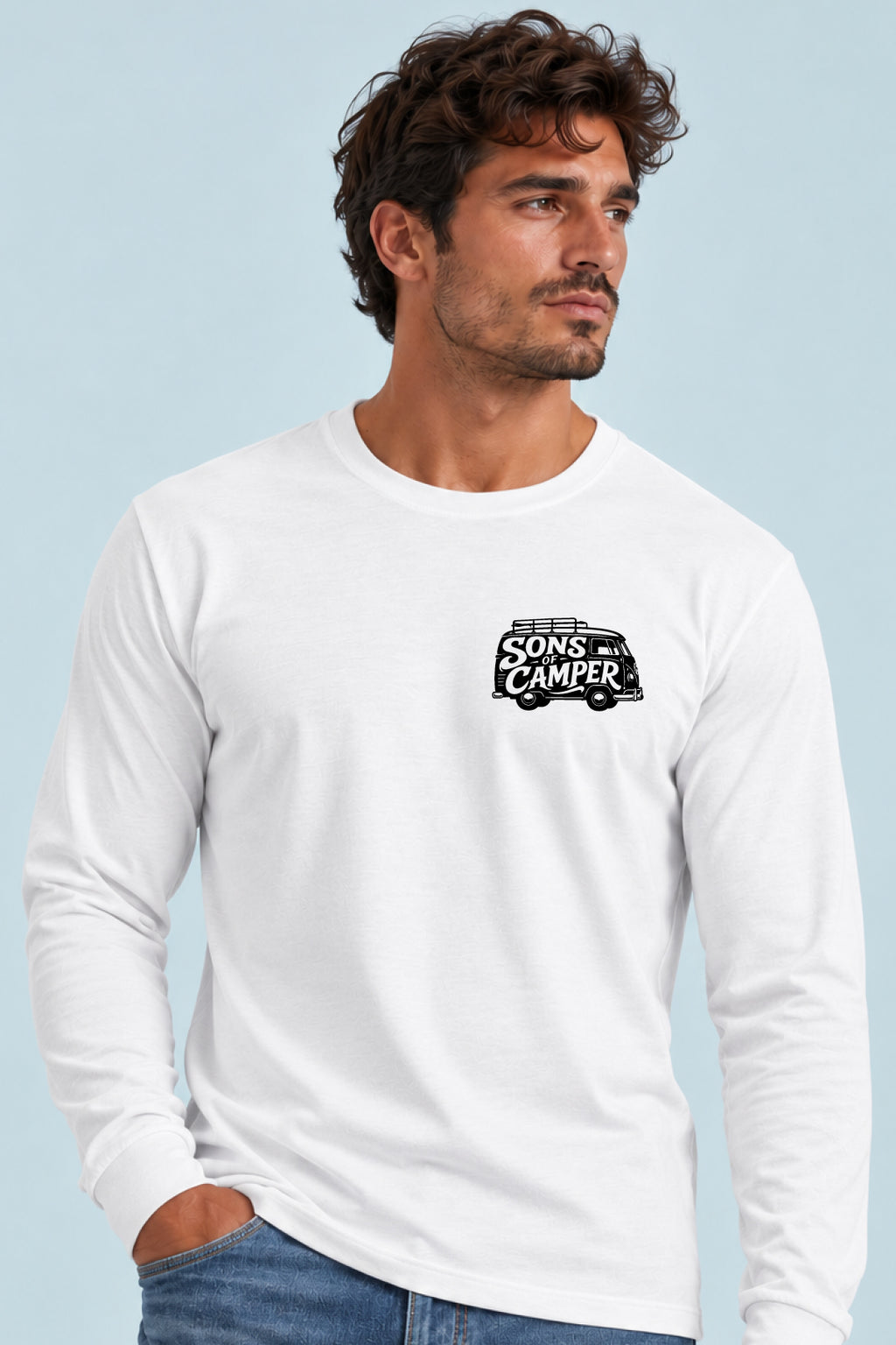 Camiseta manga larga T 1 Sons of Camper color Blanco, vista hombre