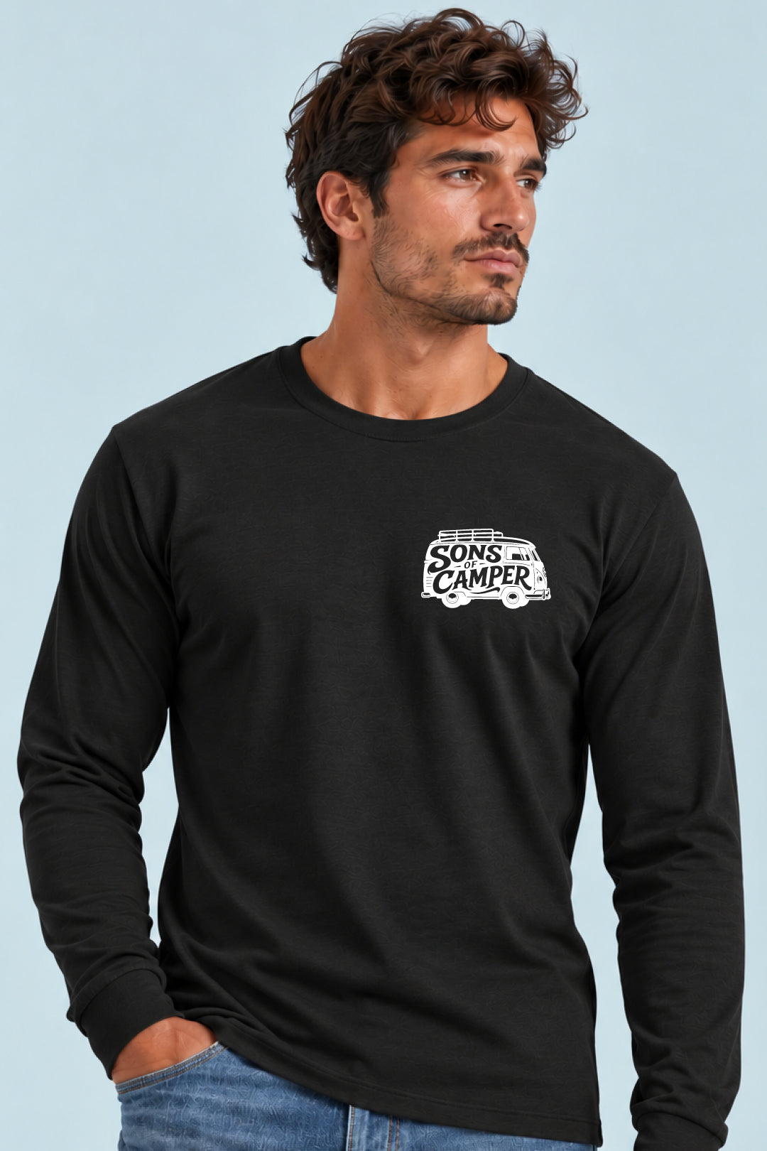 Camiseta manga larga T 1 Sons of Camper color Negro, vista hombre