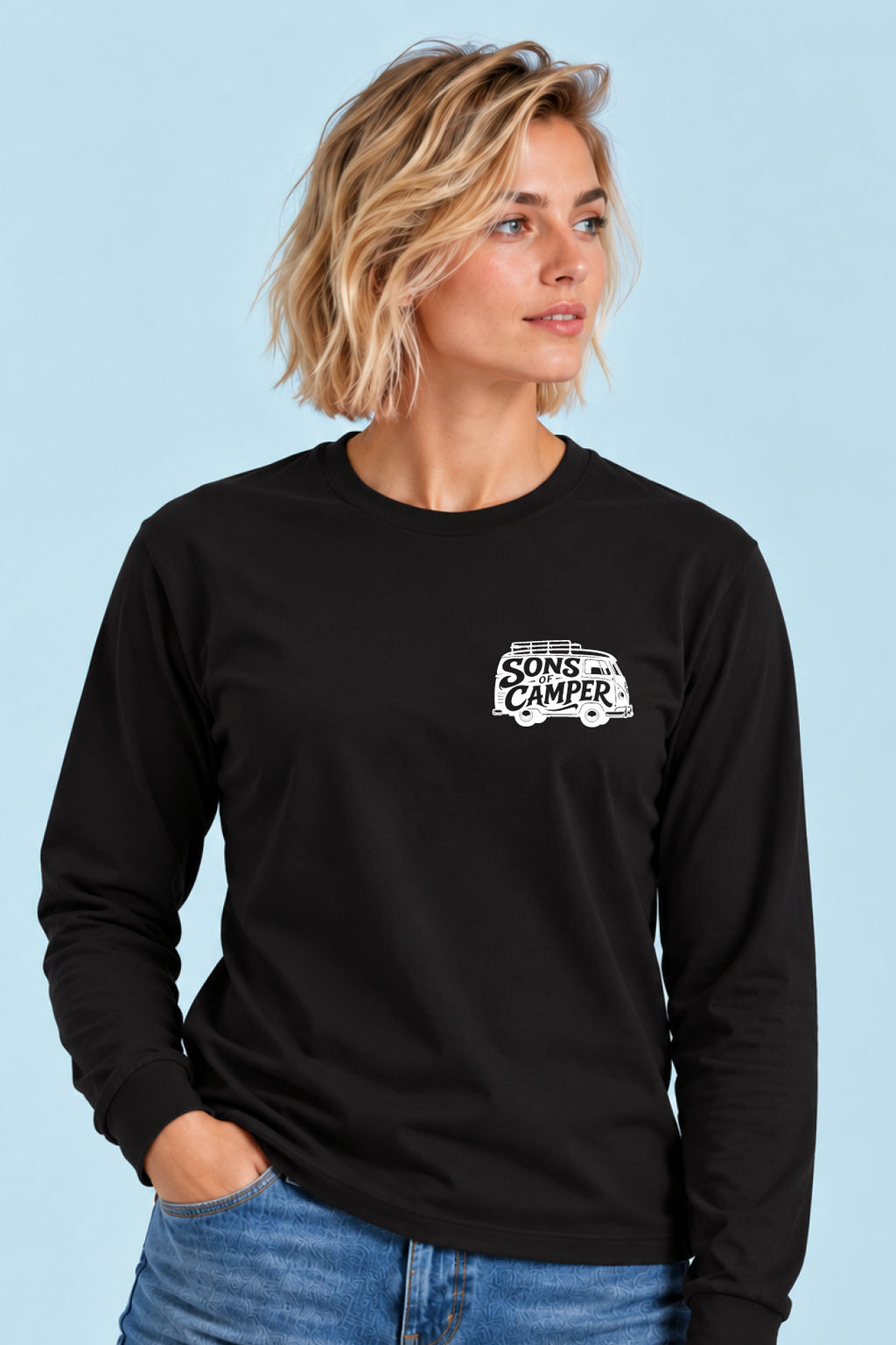 Camiseta manga larga T 1 Sons of Camper color Negro, vista mujer