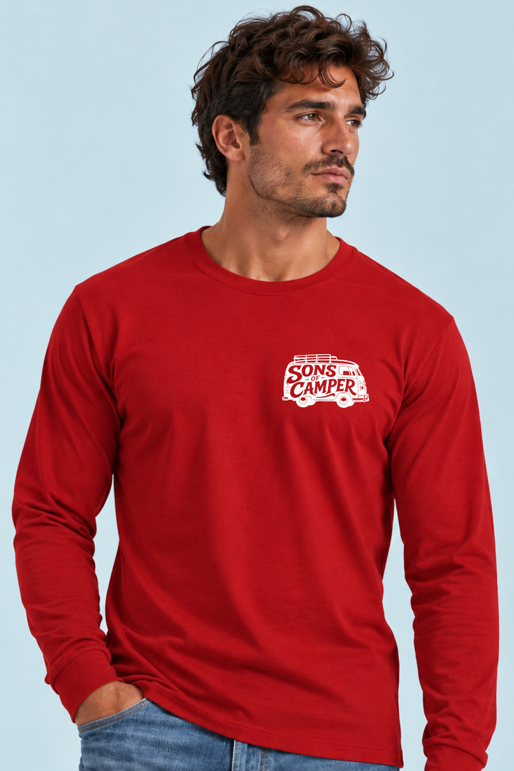 Camiseta manga larga T 1 Sons of Camper color Rojo, vista hombre