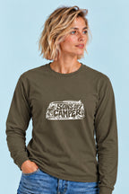 Camiseta manga larga T 4 Sons of Camper color Caqui, vista mujer
