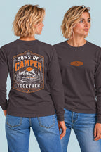 Camiseta manga larga Together Sons of Camper color Antracita, vista mujer