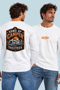 Camiseta manga larga Together Sons of Camper color Blanco, vista hombre