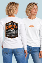 Camiseta manga larga Together Sons of Camper color Blanco, vista mujer