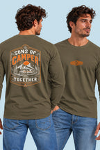 Camiseta manga larga Together Sons of Camper color Caqui, vista hombre
