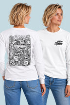 Camiseta manga larga Wild Sons of Camper color Blanco, vista mujer