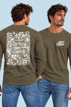 Camiseta manga larga Wild Sons of Camper color Caqui, vista hombre