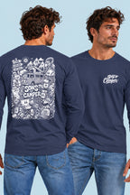 Camiseta manga larga Wild Sons of Camper color Navy, vista hombre