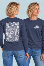 Camiseta manga larga Wild Sons of Camper color Navy, vista mujer