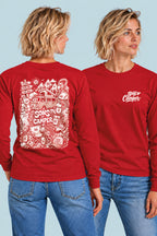 Camiseta manga larga Wild Sons of Camper color Rojo, vista mujer