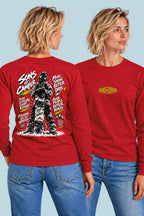 Camiseta manga larga Zermatt Sons of Camper color Rojo, vista mujer