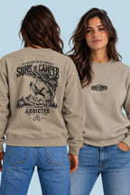Sudadera Addicted Sons of Camper color Arena, vista mujer