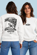 Sudadera Addicted Sons of Camper color Blanco, vista mujer