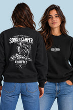 Sudadera Addicted Sons of Camper color Negro, vista mujer