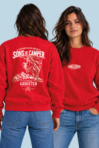 Sudadera Addicted Sons of Camper color Rojo, vista mujer