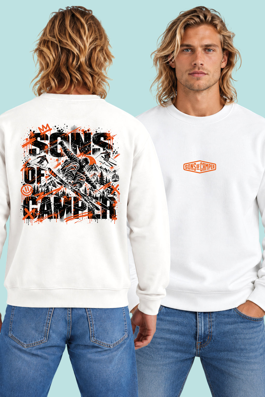 Sudadera Baqueira Sons of Camper color Blanco, vista hombre
