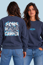 Sudadera Baqueira Sons of Camper color Navy, vista mujer