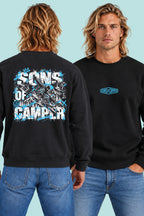 Sudadera Baqueira Sons of Camper color Negro, vista hombre