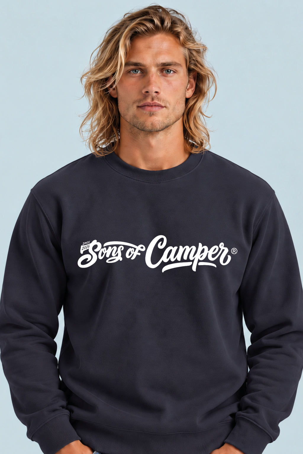 Sudadera Basic Sons of Camper color Navy, vista hombre
