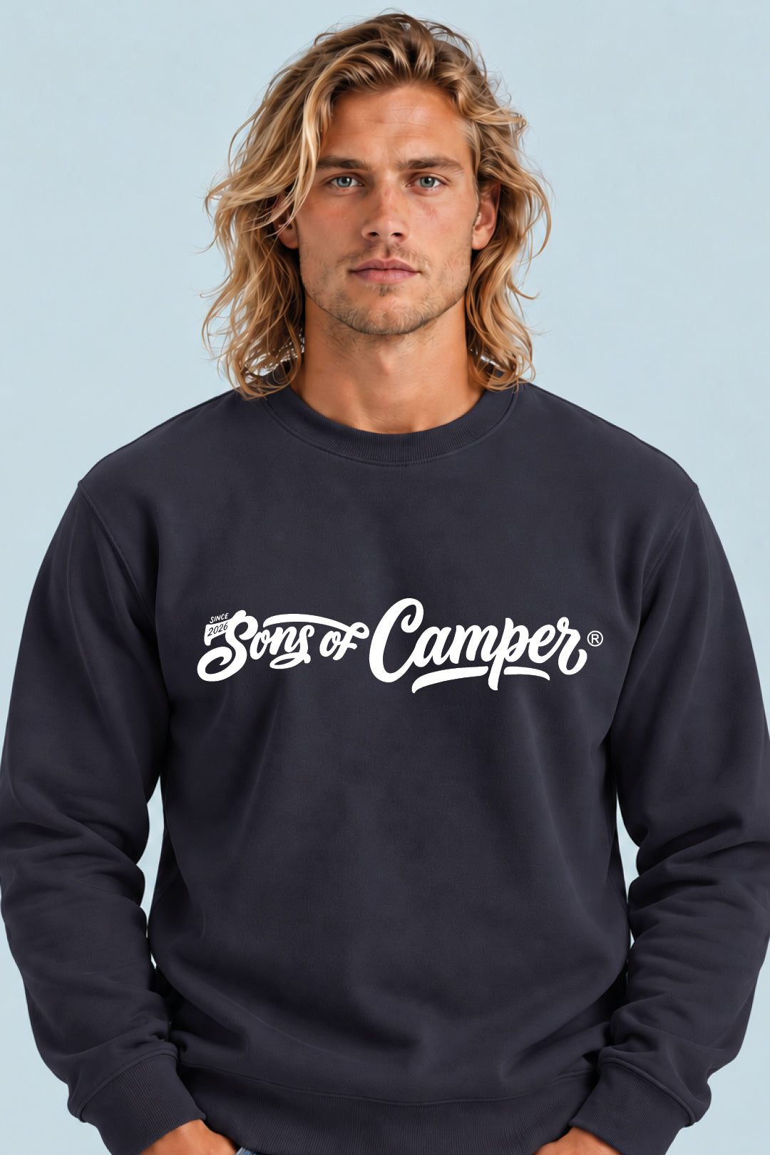 Sudadera Basic Sons of Camper color Navy, vista hombre