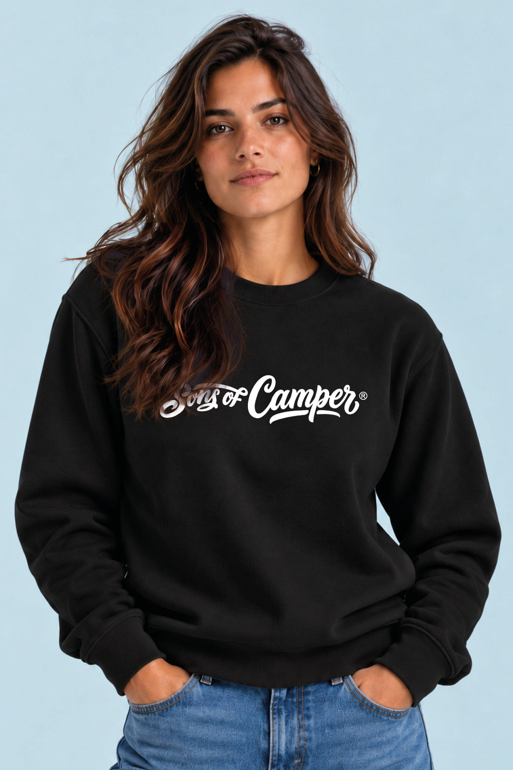 Sudadera Basic Sons of Camper color Negro, vista mujer