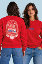 Sudadera Dolomitas Sons of Camper color Rojo, vista mujer