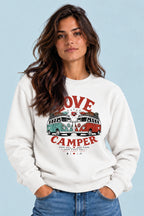Sudadera Love Camper Bulli Dúo Sons of Camper color Blanco, vista mujer