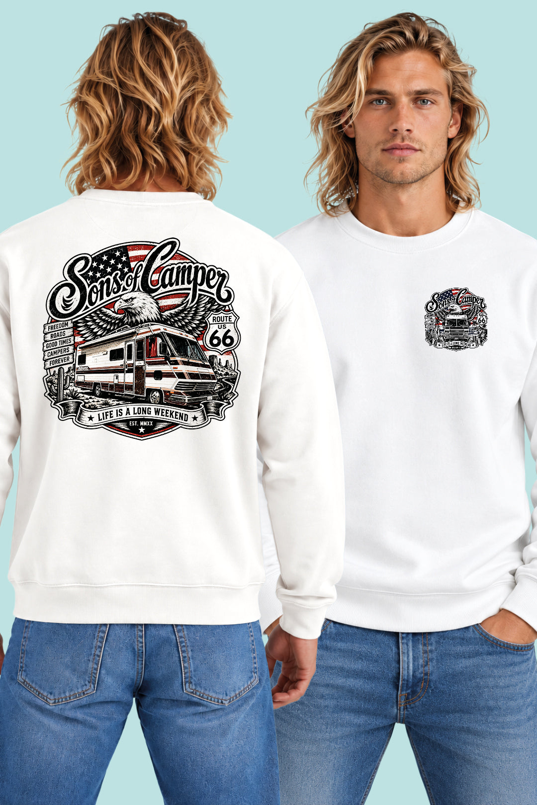 Sudadera Mario Sons of Camper color Blanco, vista hombre