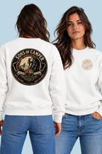 Sudadera Pirineos Sons of Camper color Blanco, vista mujer