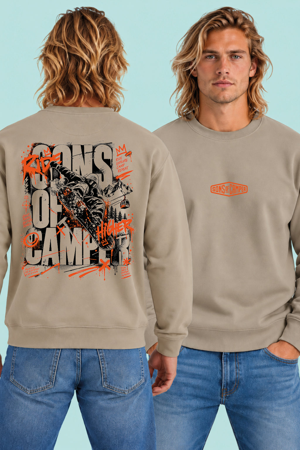 Sudadera Radical Sons of Camper color Arena, vista hombre