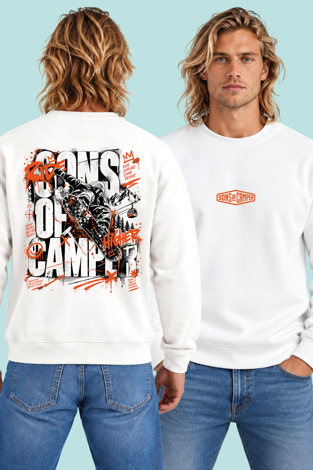 Sudadera Radical Sons of Camper color Blanco, vista hombre