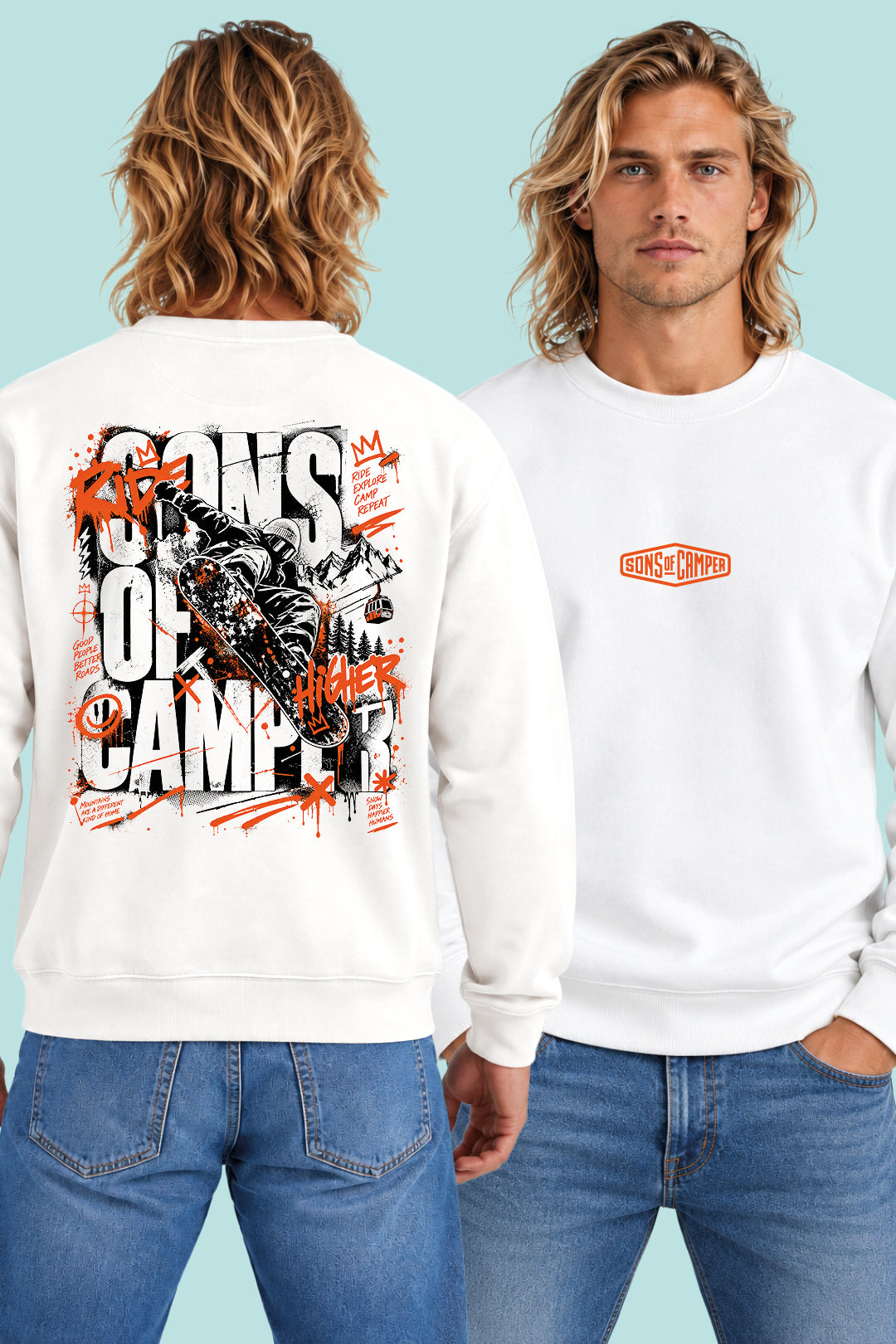 Sudadera Radical Sons of Camper color Blanco, vista hombre