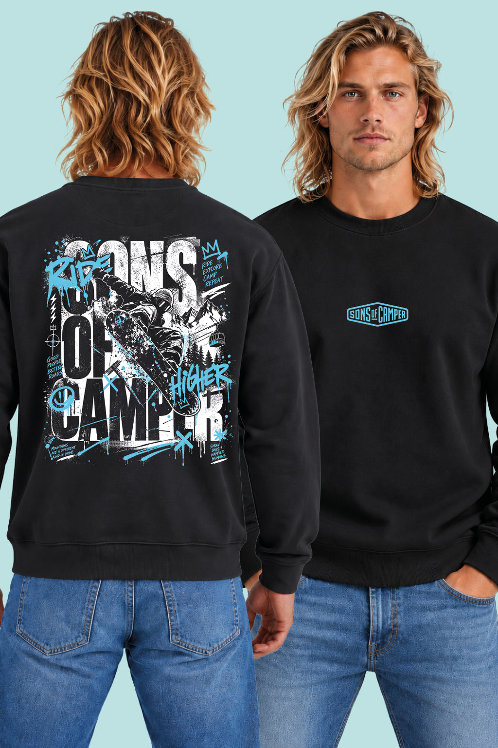 Sudadera Radical Sons of Camper color Negro, vista hombre
