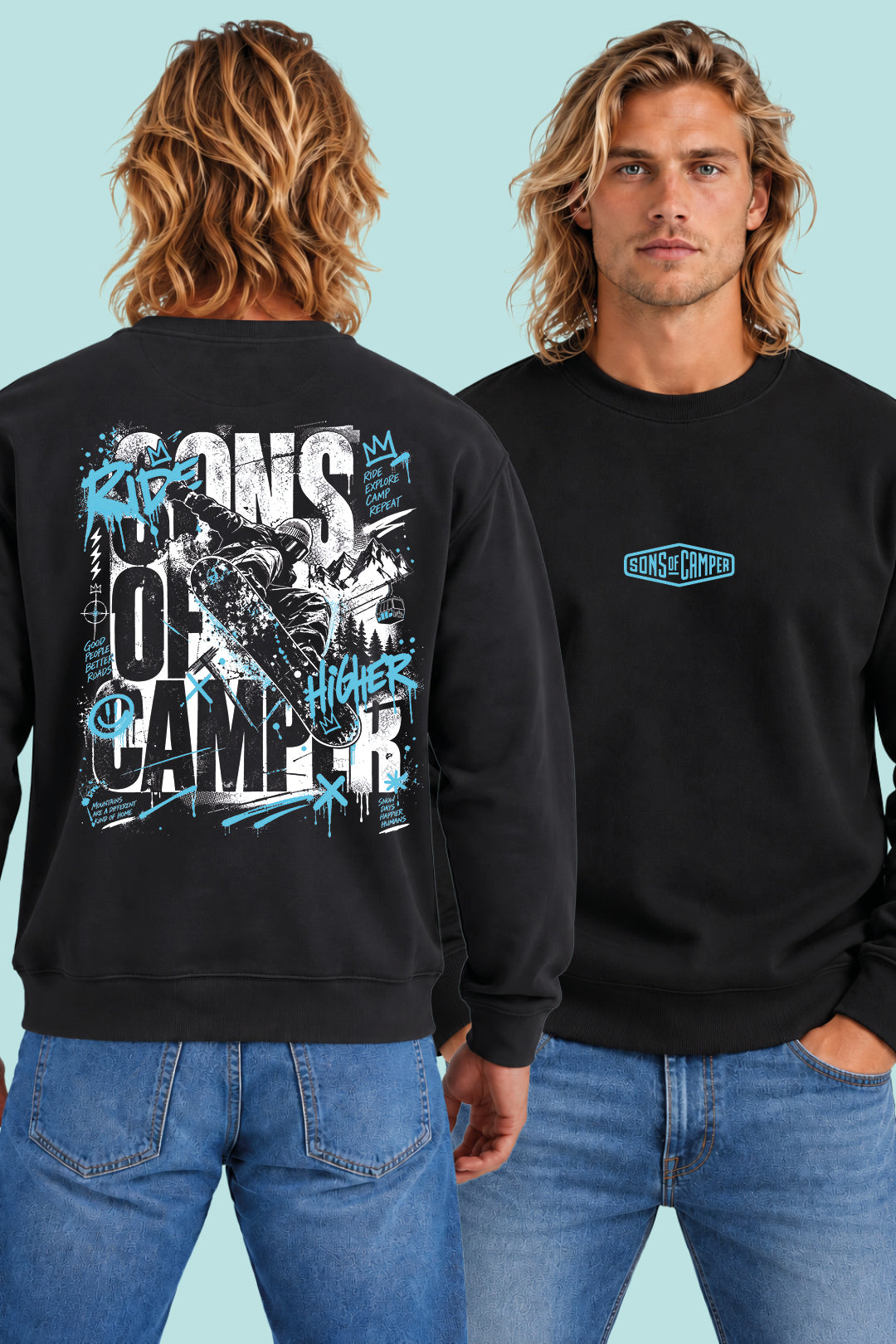 Sudadera Radical Sons of Camper color Negro, vista hombre