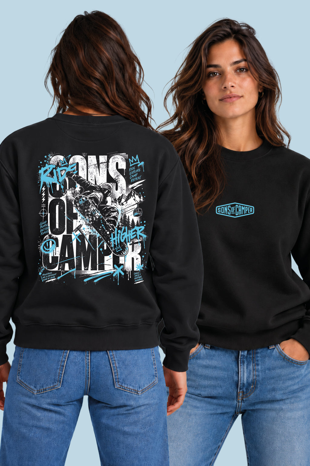 Sudadera Radical Sons of Camper color Negro, vista mujer