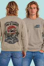 Sudadera River Sons of Camper color Arena, vista hombre