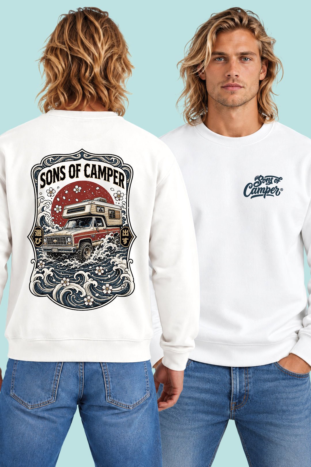 Sudadera River Sons of Camper color Blanco, vista hombre