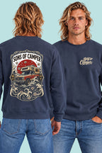 Sudadera River Sons of Camper color Navy, vista hombre