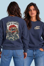 Sudadera River Sons of Camper color Navy, vista mujer