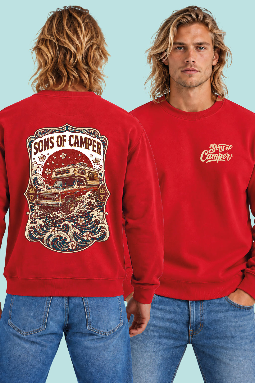 Sudadera River Sons of Camper color Rojo, vista hombre