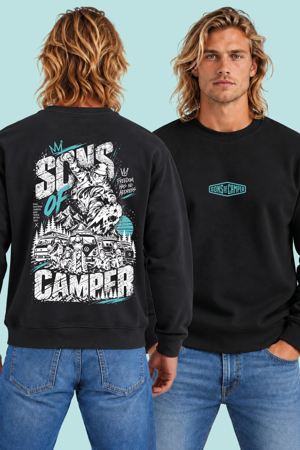 Sudadera Snowmass Sons of Camper color Negro, vista hombre