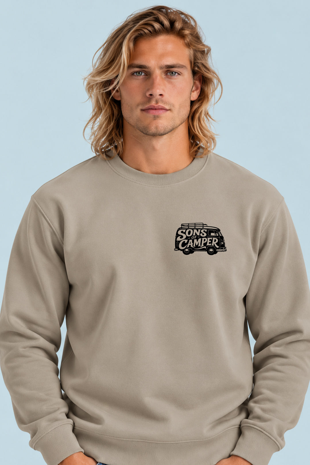 Sudadera T 1 Sons of Camper color Arena, vista hombre