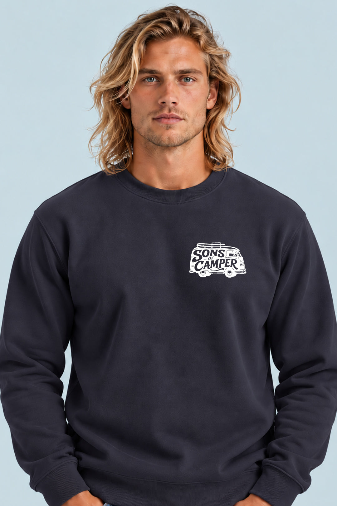 Sudadera T 1 Sons of Camper color Navy, vista hombre