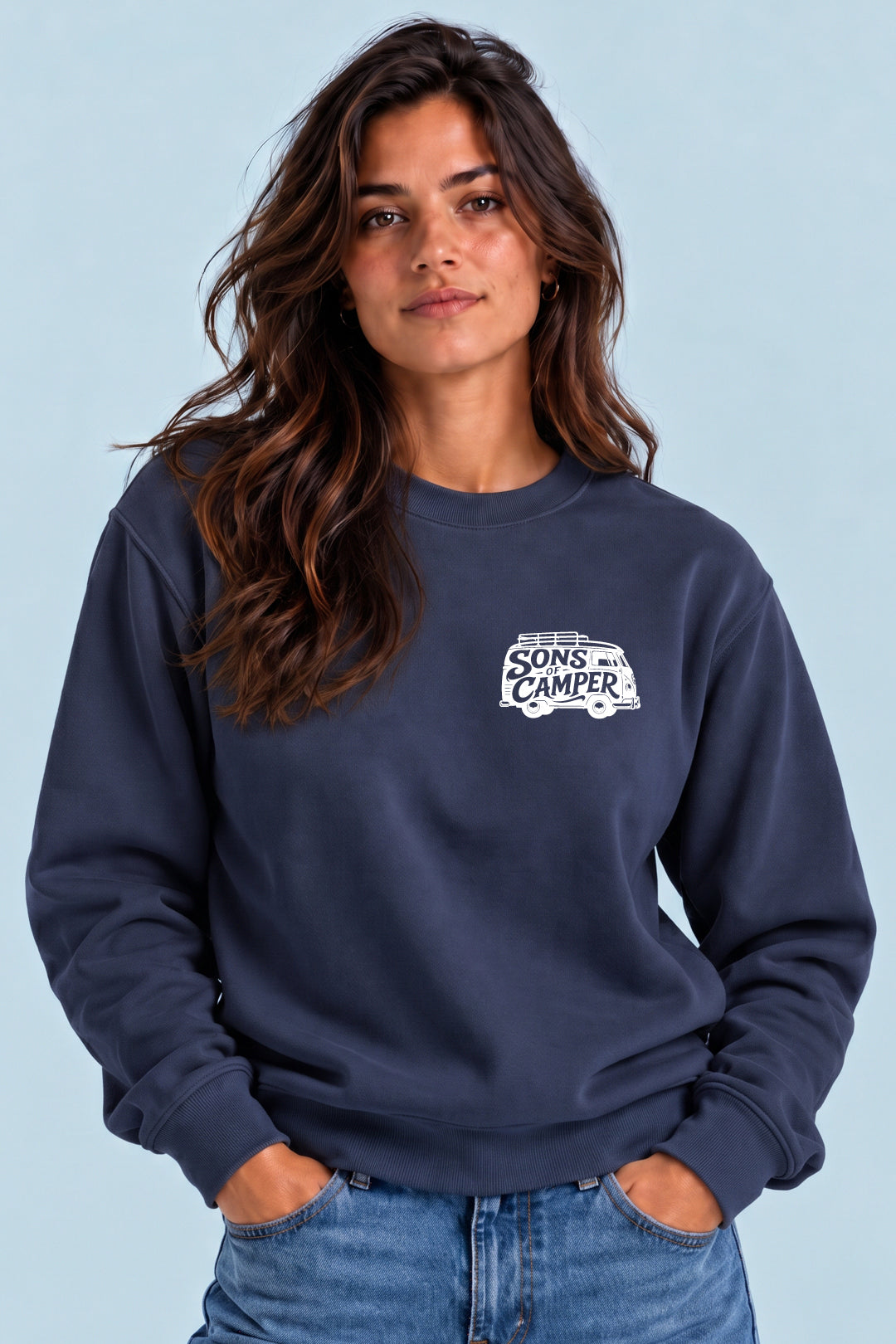 Sudadera T 1 Sons of Camper color Navy, vista mujer