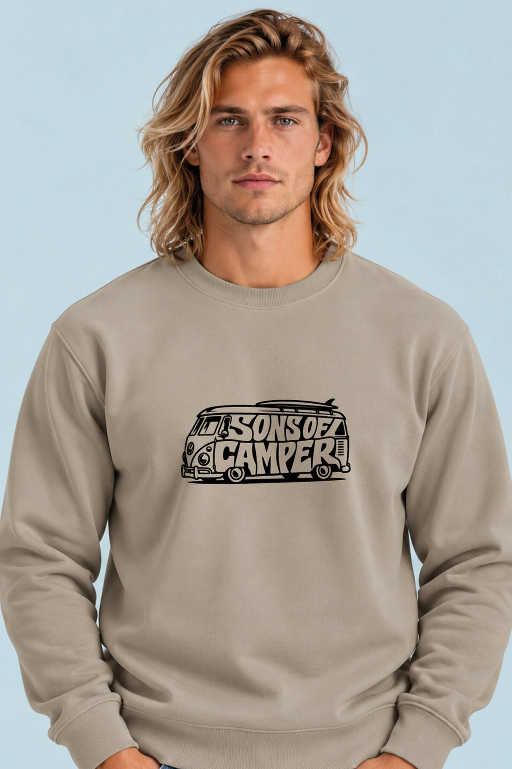 Sudadera T 4 Sons of Camper color Arena, vista hombre