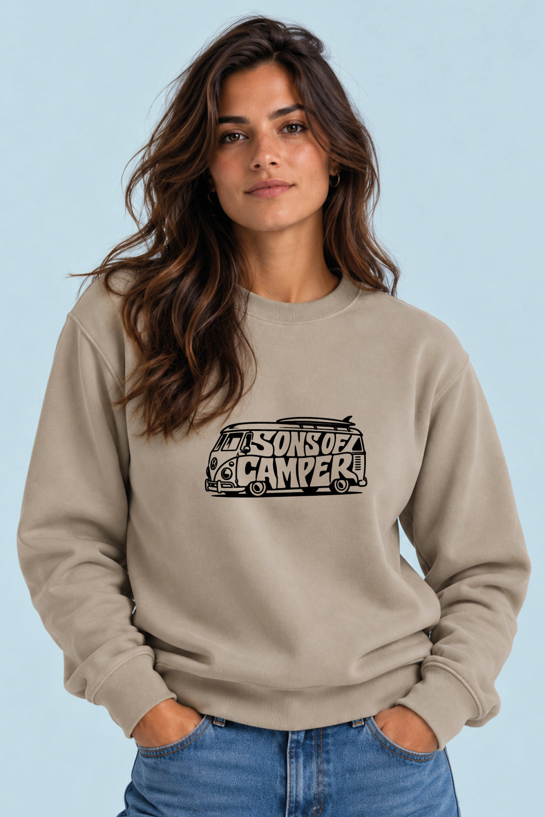 Sudadera T 4 Sons of Camper color Arena, vista mujer