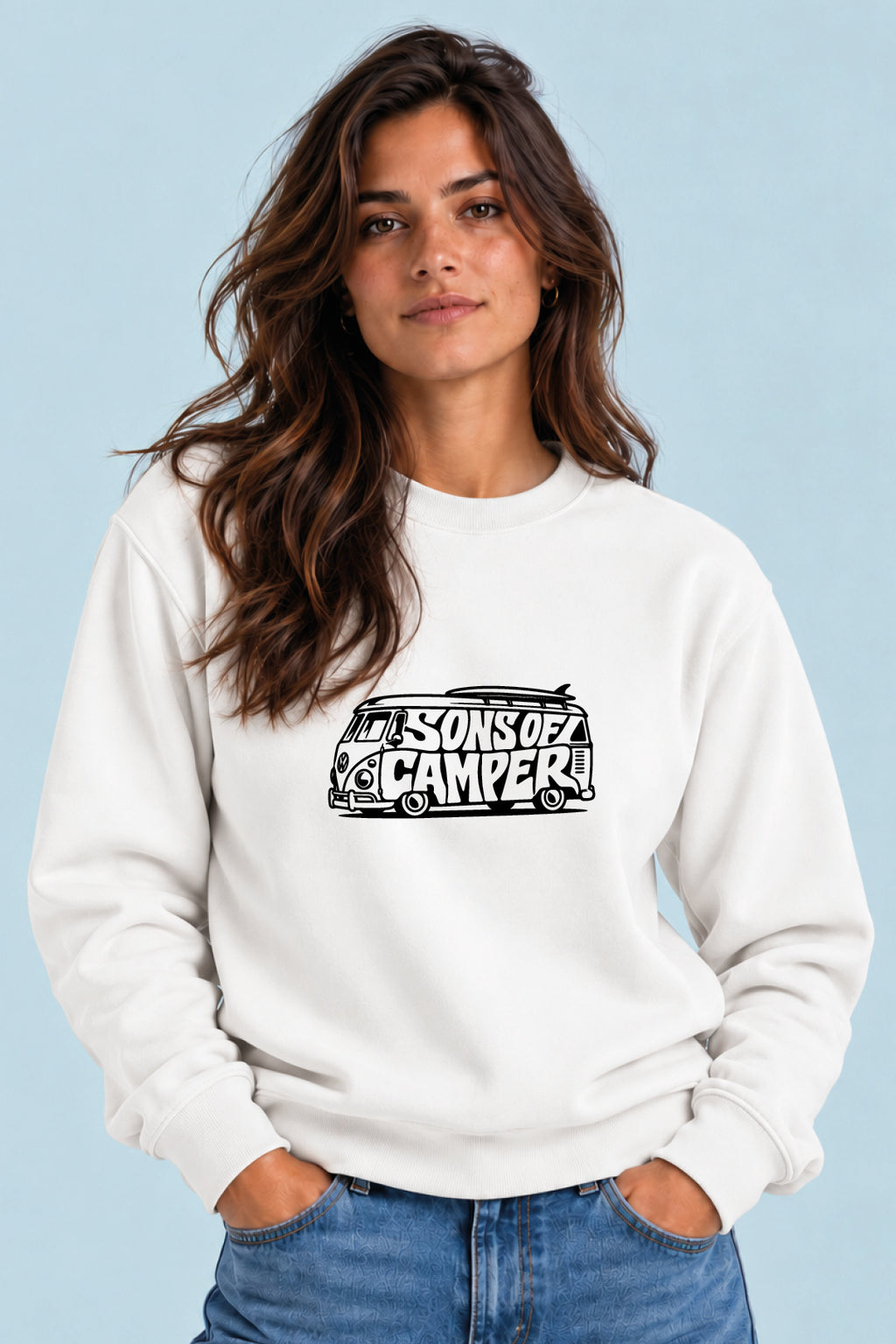 Sudadera T 4 Sons of Camper color Blanco, vista mujer
