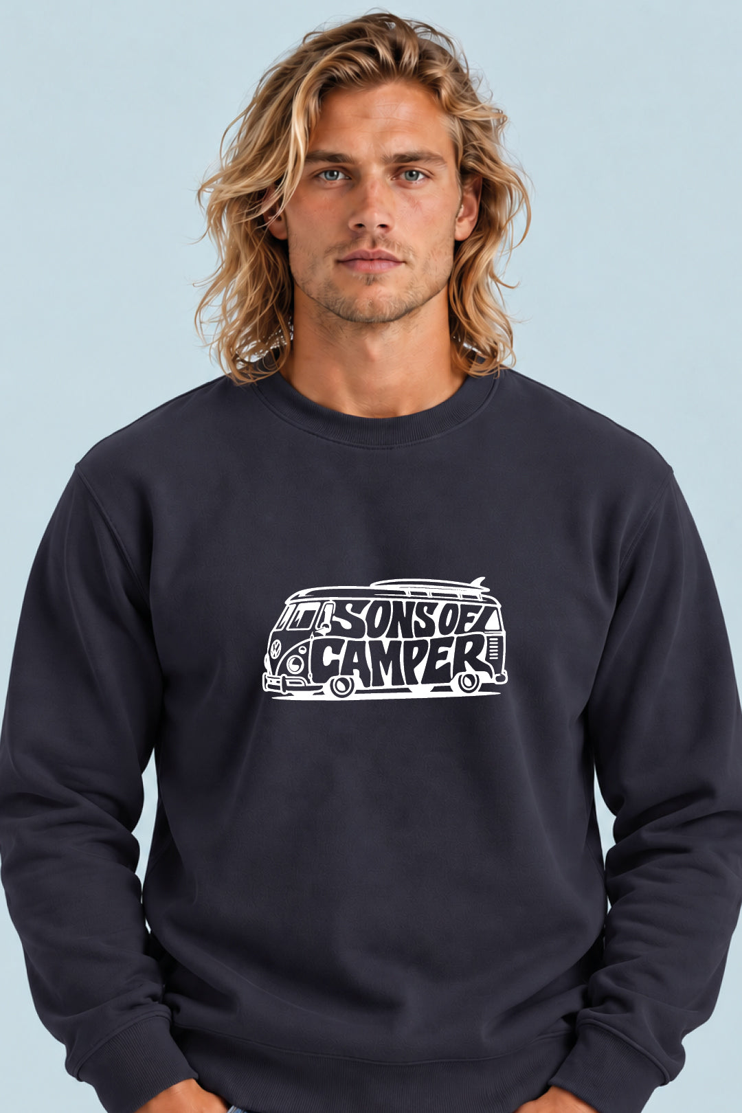 Sudadera T 4 Sons of Camper color Navy, vista hombre